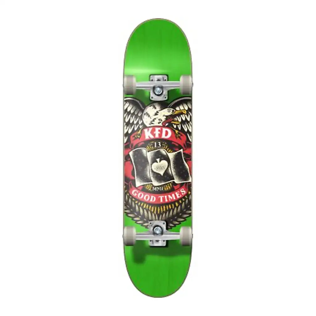 KFD Badge Complete Skateboard Green  8.0