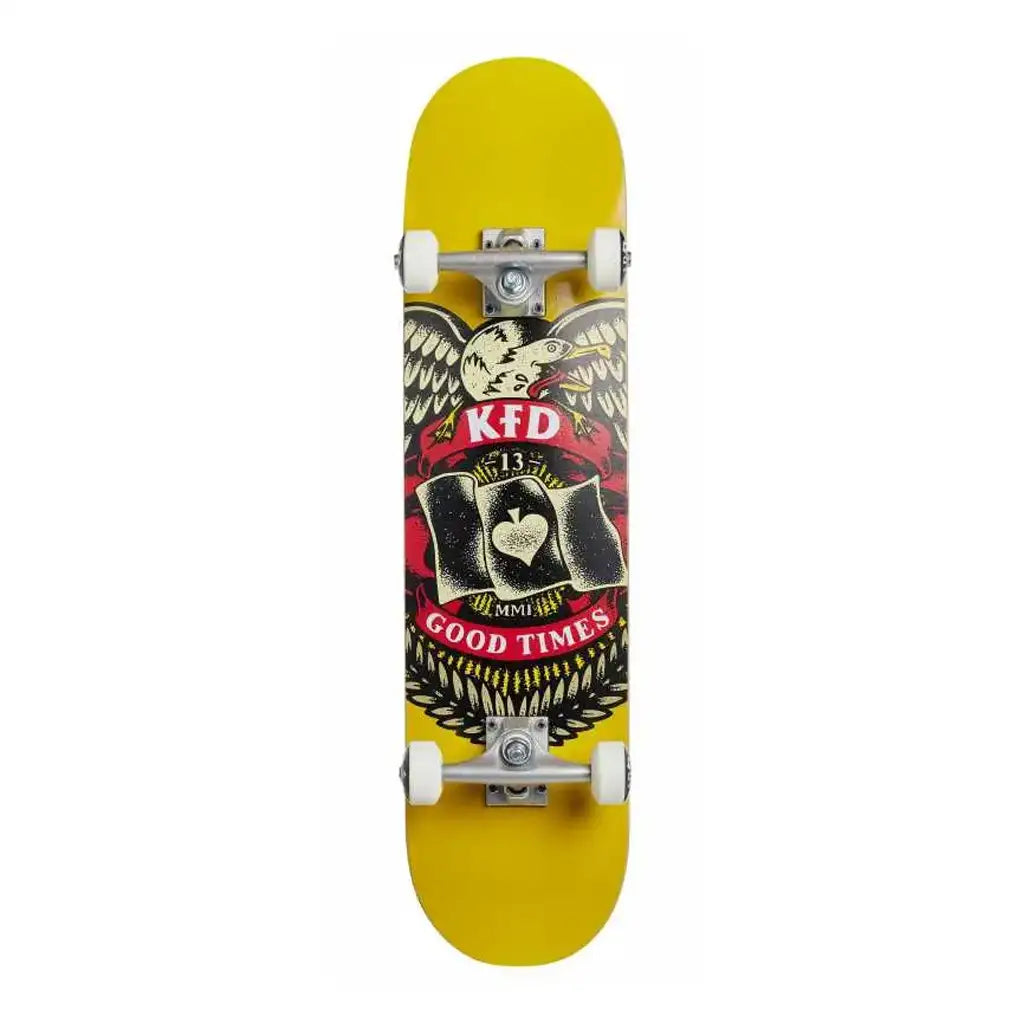 KFD Badge Complete Skateboard Yellow 7.5