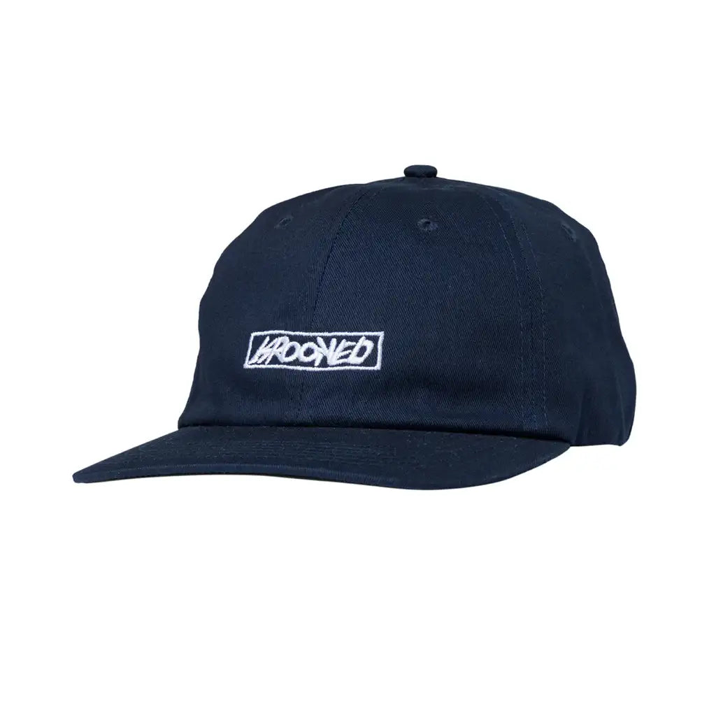 Krooked Eyes Moonsmile Script Strapback Hat Navy