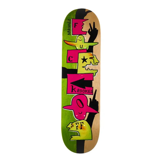Krooked Narvaez F-Off Skateboard Deck 8.38