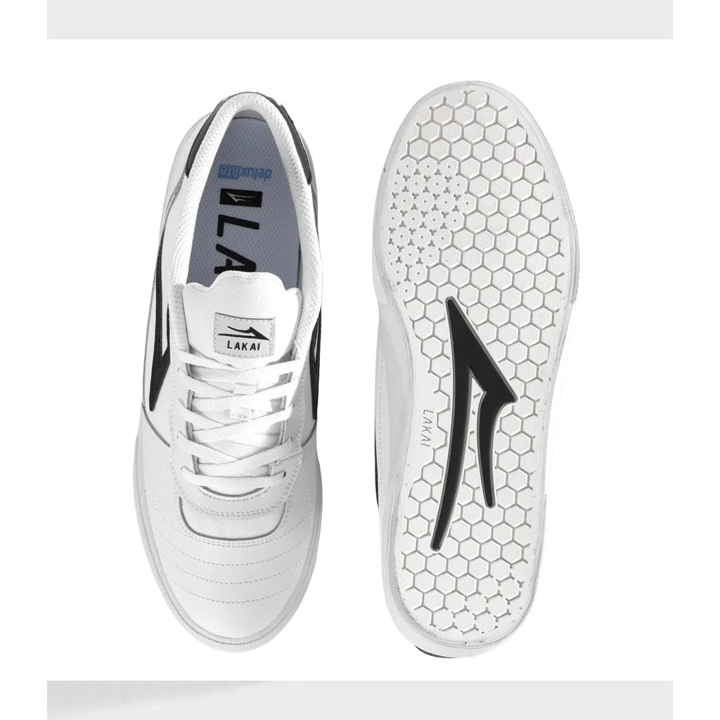Lakai Cambridge Skateboard Shoe White Leather