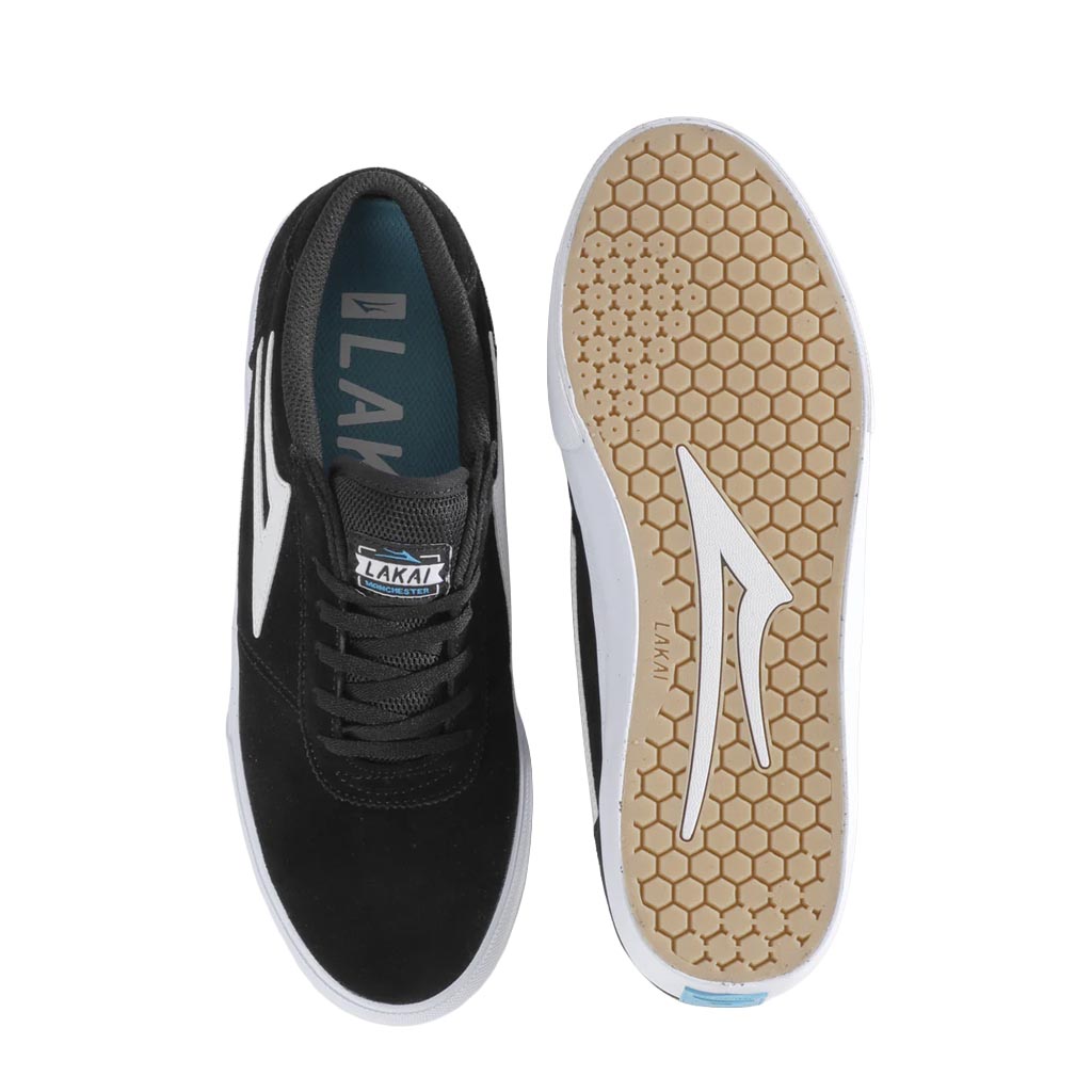 Lakai Manchester Skateboard Shoe Black Suede
