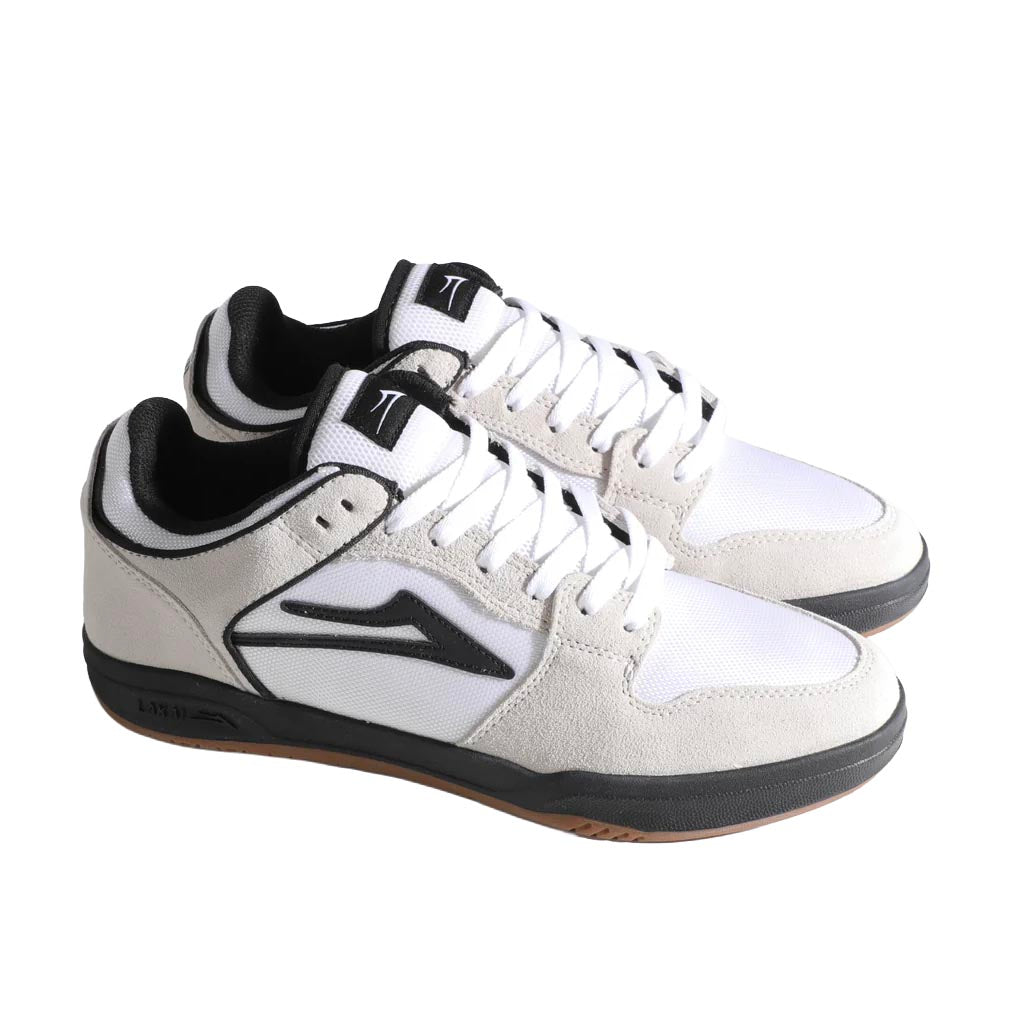 Lakai Telford Low Condura Skateboard Shoe White Suede / Black