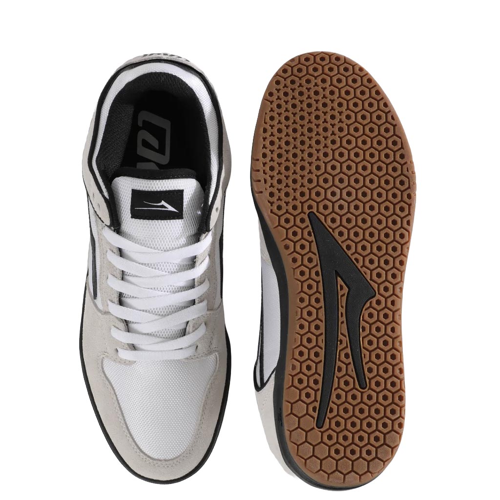 Lakai Telford Low Condura Skateboard Shoe White Suede / Black
