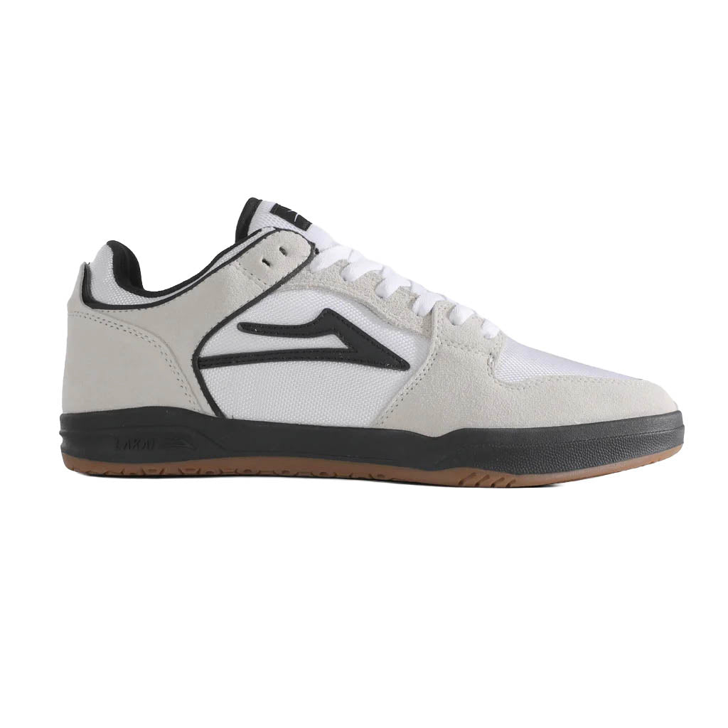 Lakai Telford Low Condura Skateboard Shoe White Suede / Black