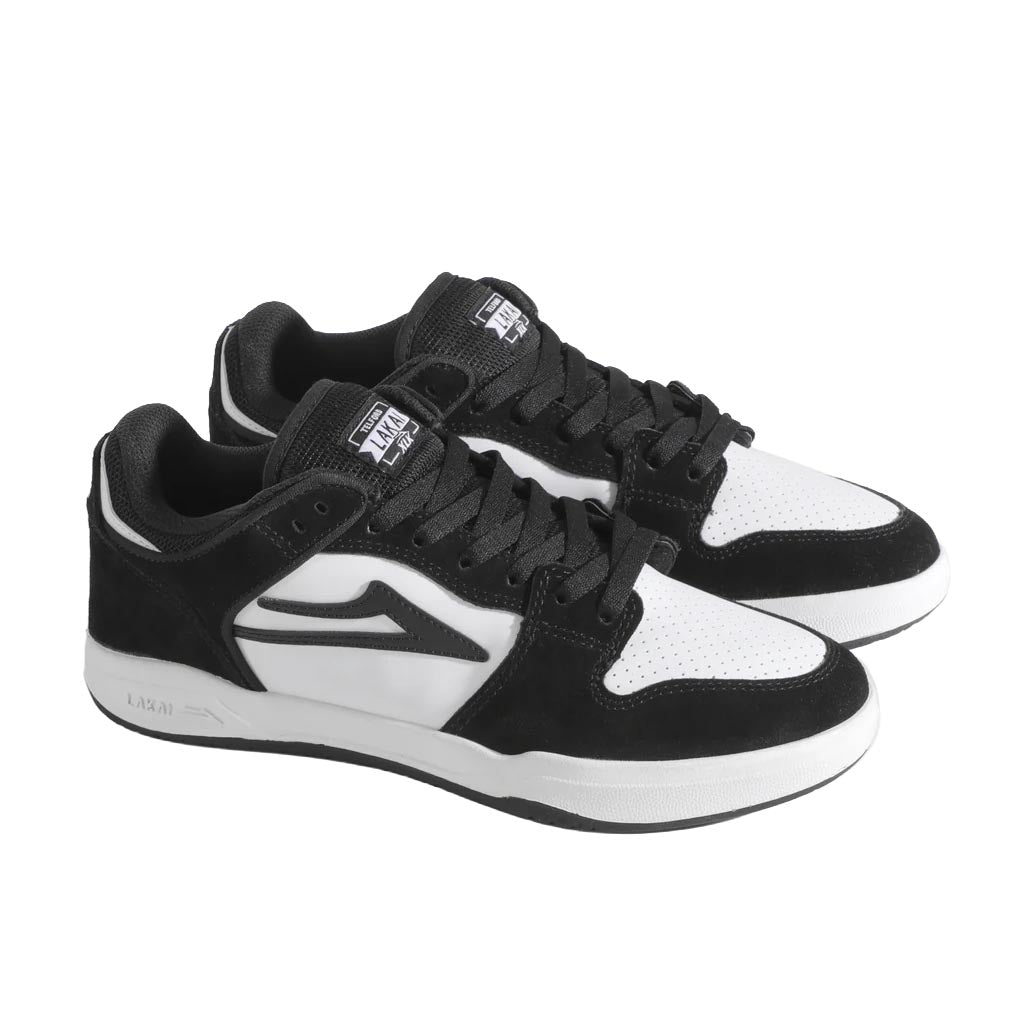 Lakai Telford Low  Skateboard Shoe Black / White / Leather