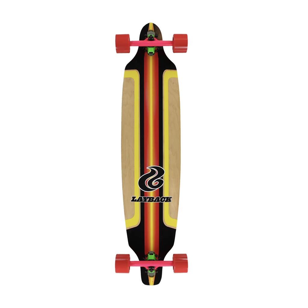 Layback Finish Line Red Drop Through Complete Longbard 10.25 X 38