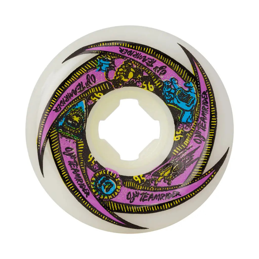 Teamrider 95A Skateboard Wheels White 1