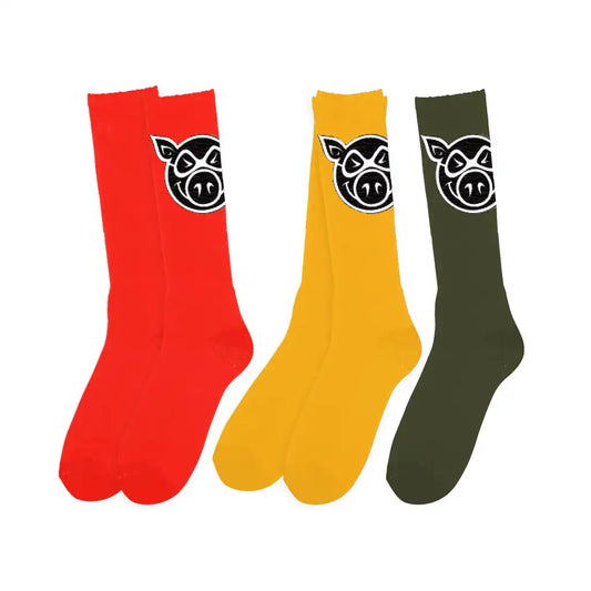 Pig Head Tall Socks 2