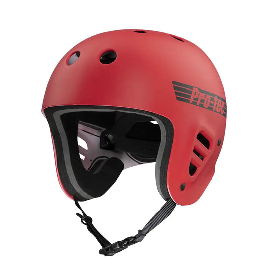 Full Cut Skateboard Helmet Matte Bright Red XL