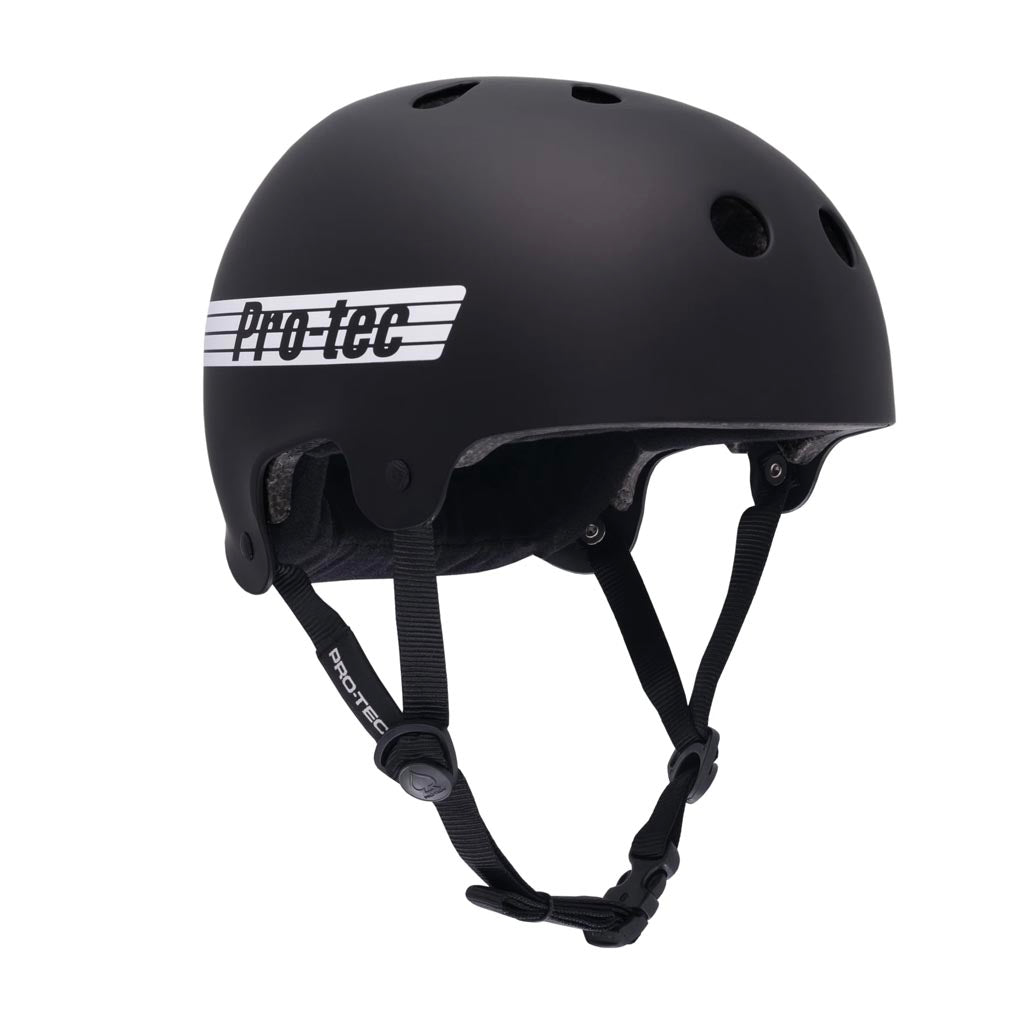 Pro-tec Old School/Bucky Certified Matte Black Reflective Skateboard Helmet