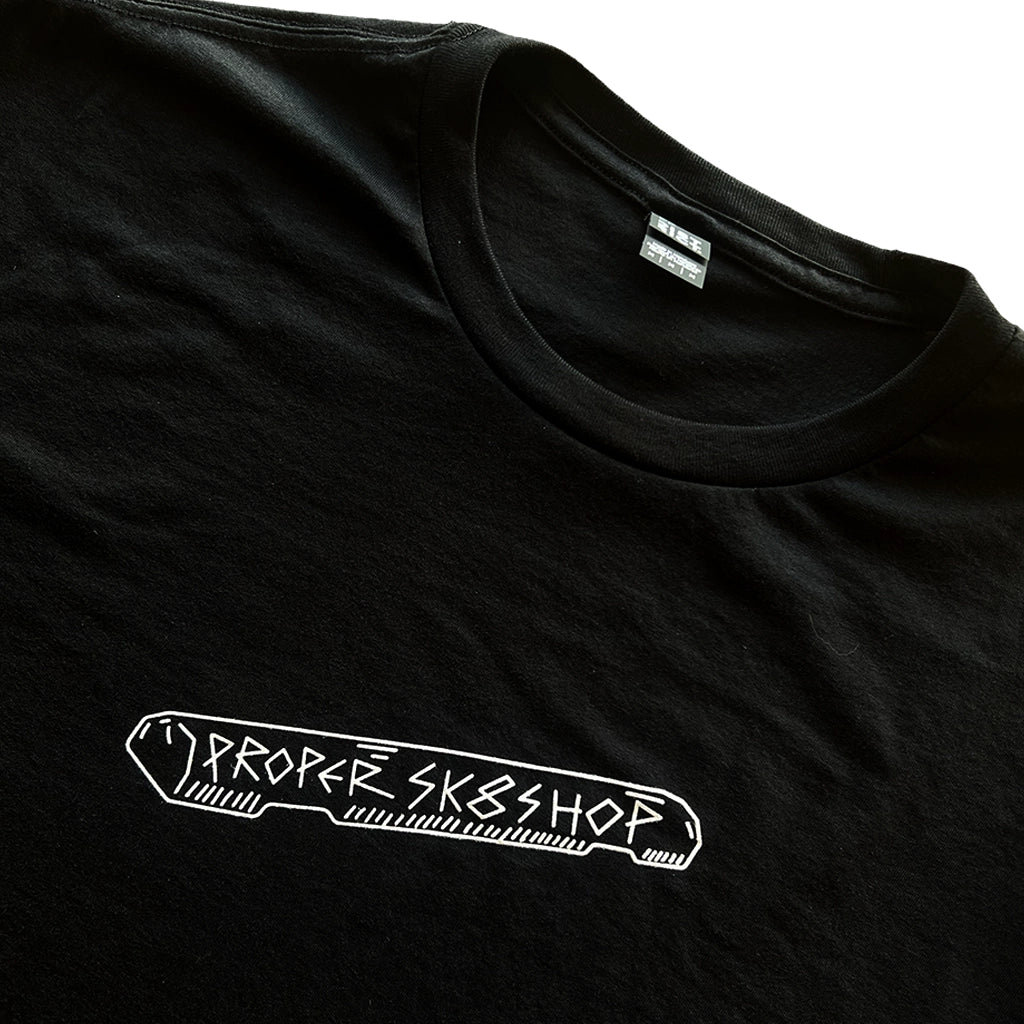 Proper Skateshop Curb T-Shirt Black