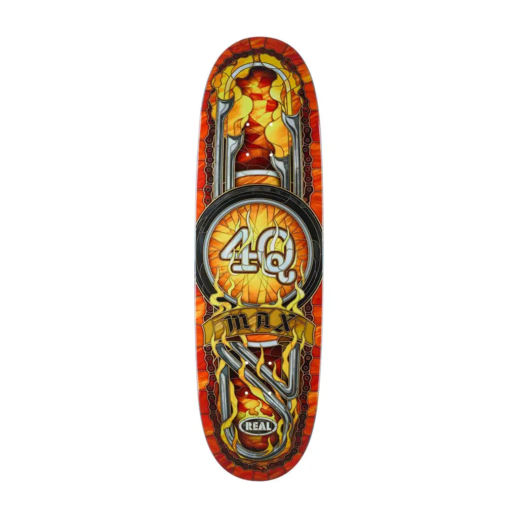 Real Max Schaaf 4Q Cathedral Skateboard Deck 9.1 Egg