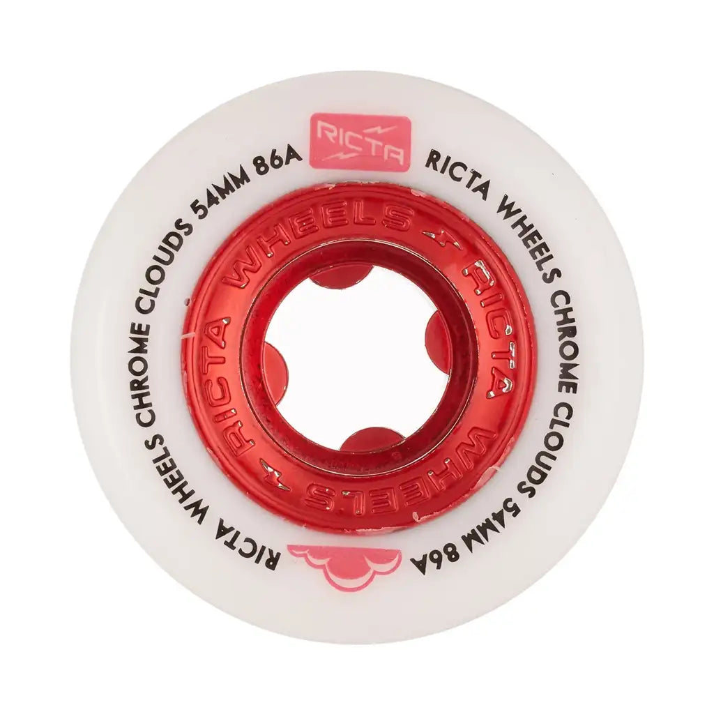 Chrome Clouds 86A Skateboard Wheels Red