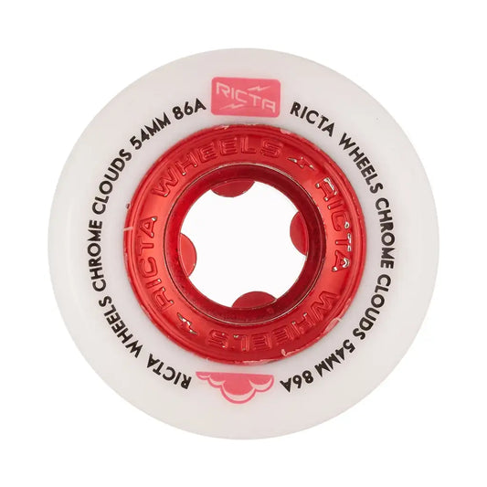 Chrome Clouds 86A Skateboard Wheels Red