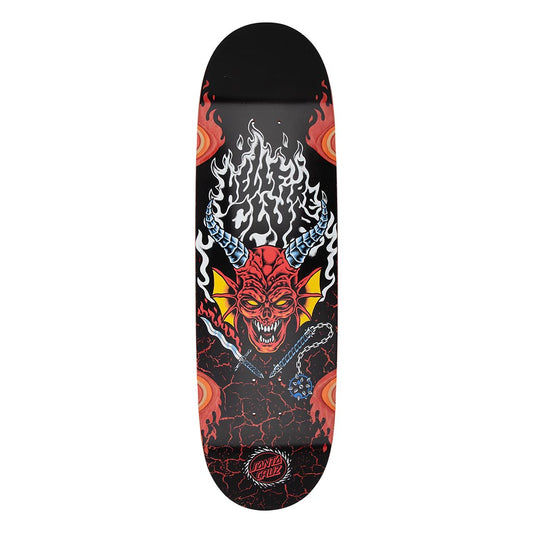 Santa Cruz Stranger Things Hellfire Club Flames Skateboard Deck Shaped 9.0