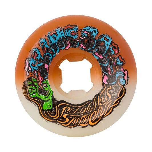 Slime Balls Hairballs 56mm 50-50 White Orange 95a Skateboard Wheels 1