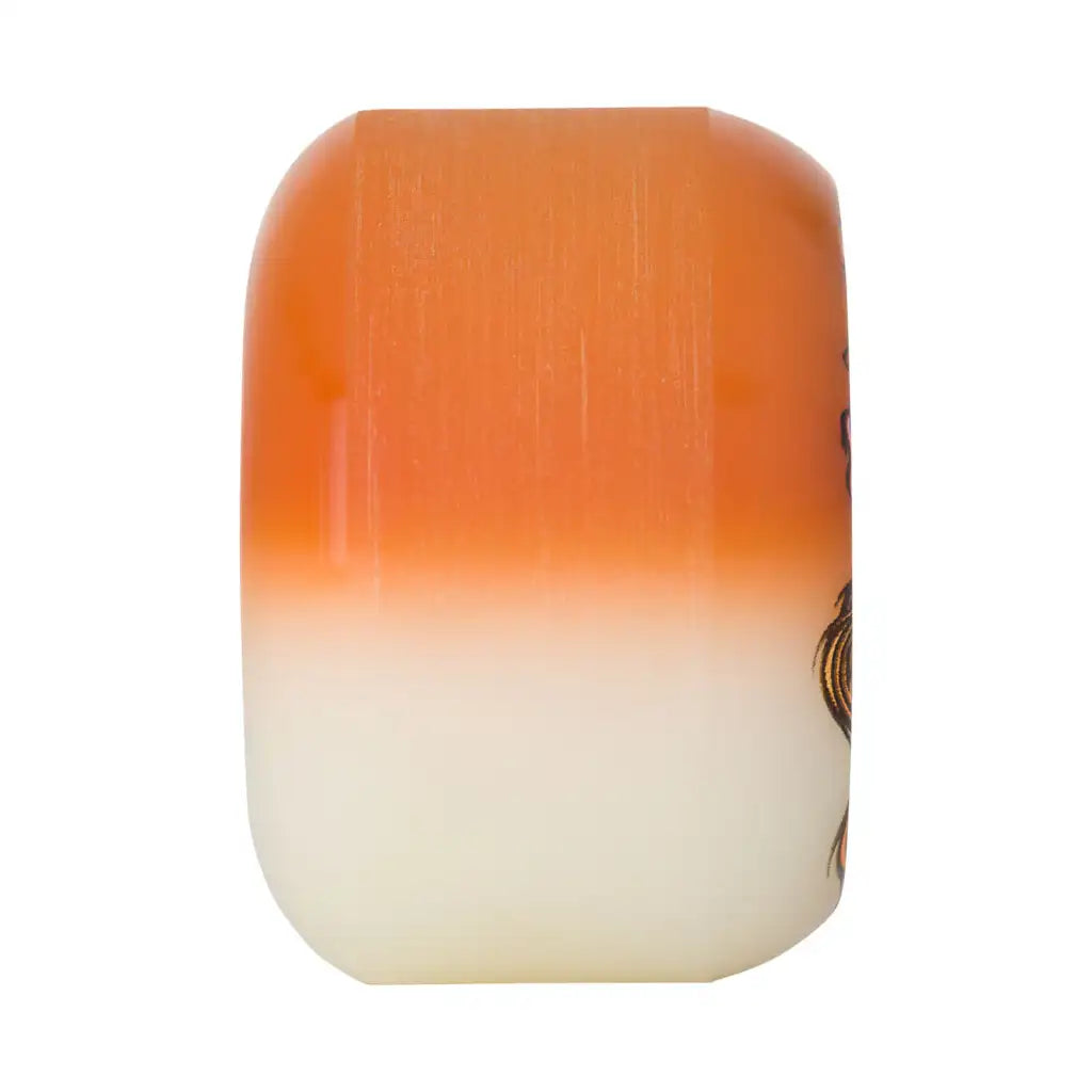 Slime Balls Hairballs 56mm 50-50 White Orange 95a Skateboard Wheels 2