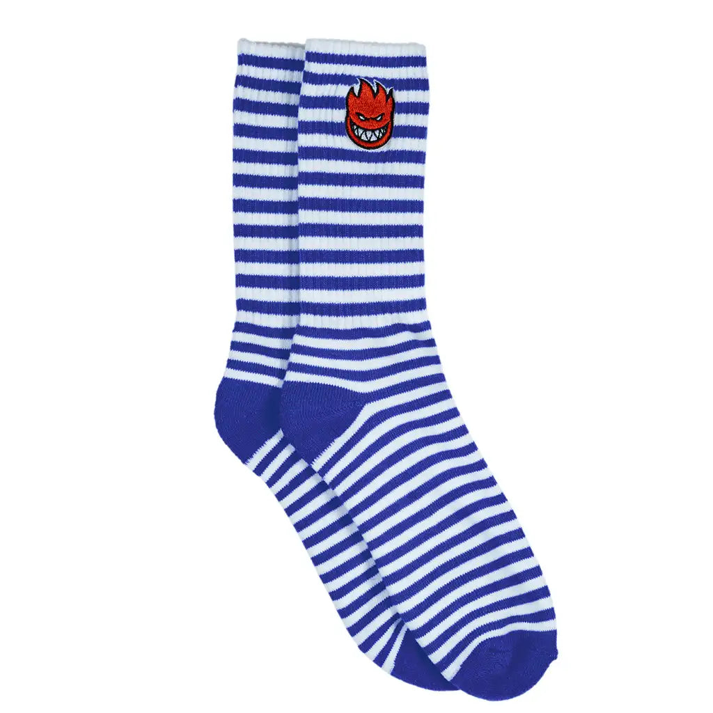 Spitfire Bighead Fill Emb Socks Blue / White