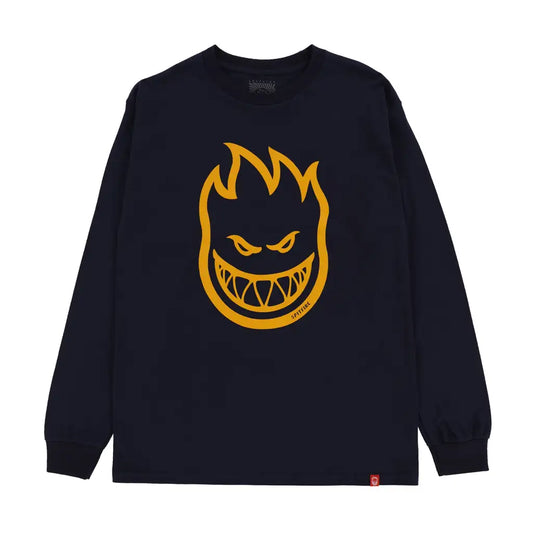 Spitfire Bighead LS T-Shirt Navy / Gold