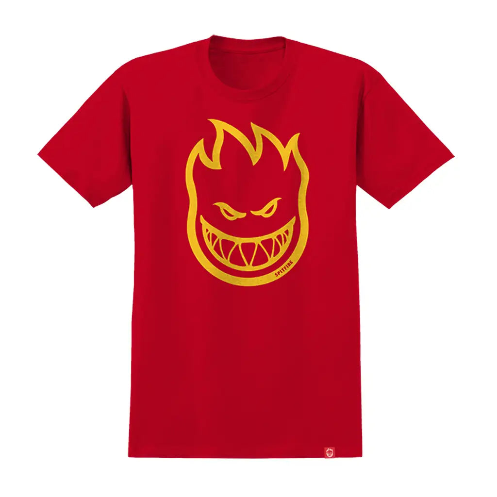 Spitfire Bighead T-Shirt Red / Gold