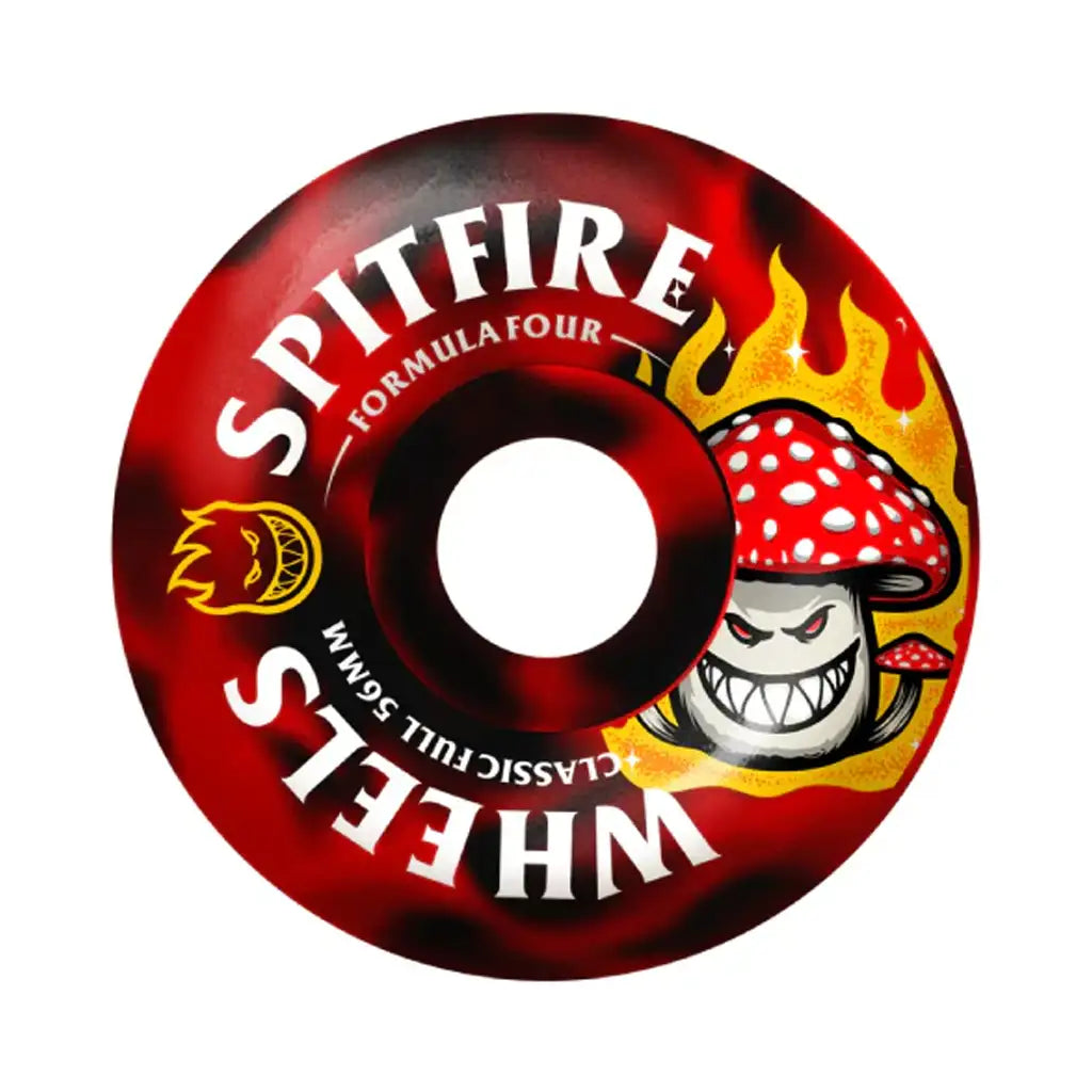 Formula Four Classic Full Shroom Bighead 99D 56MM Skateboard Wheels Black / Red