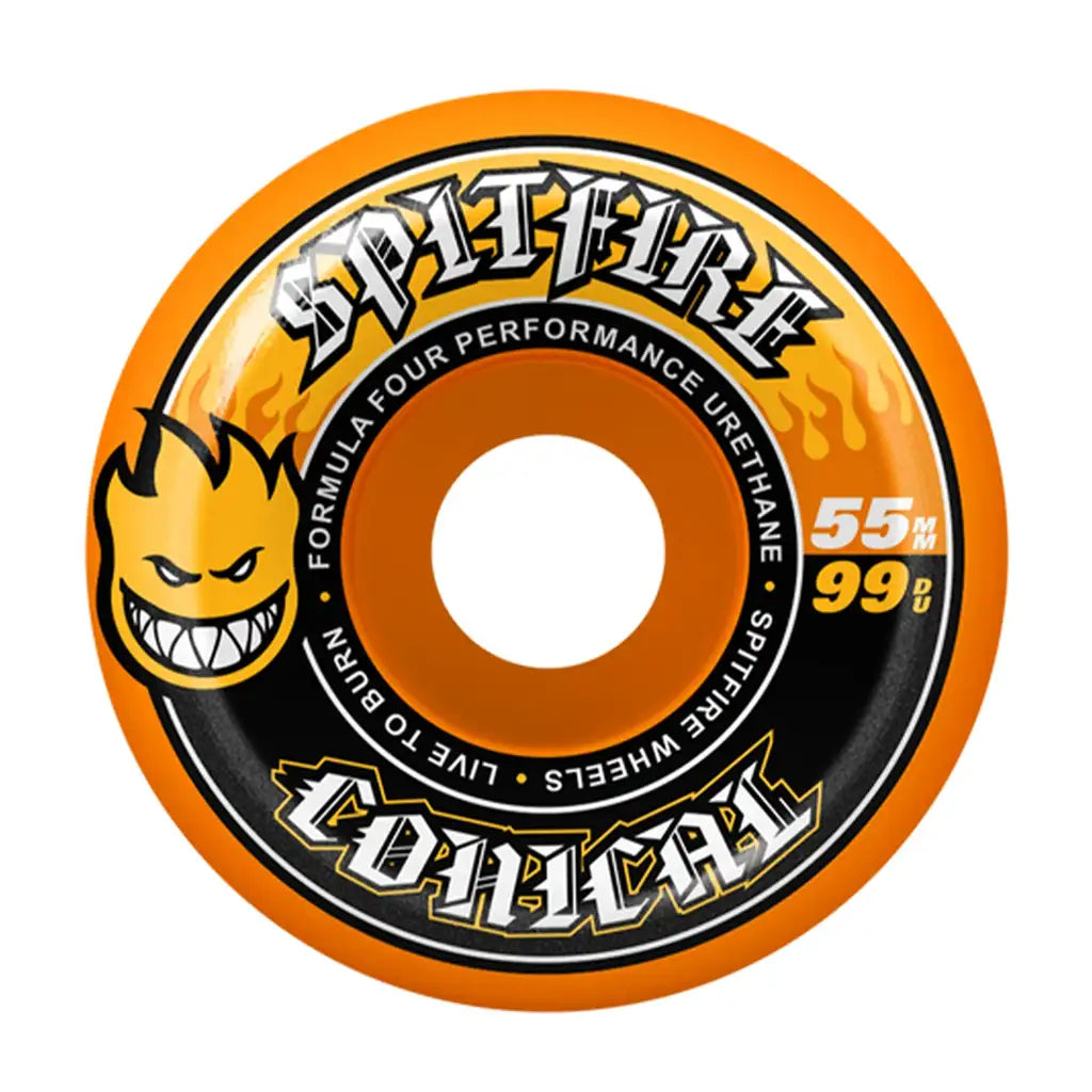 Spitfire Formula Four Conical 99D 55MM Skateboard Wheels Orange