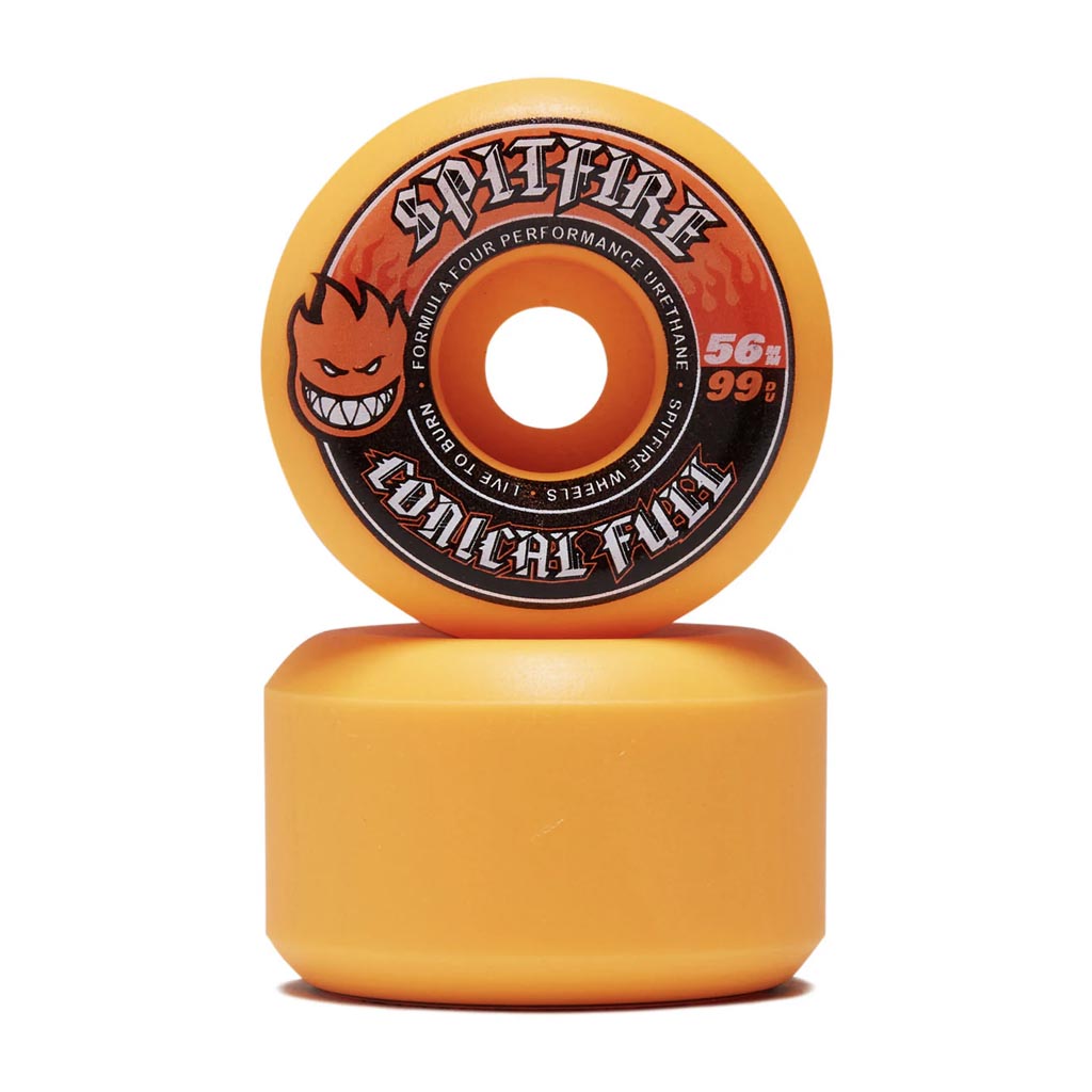 Spitfire Formula Four Conical Full 56mm 99A Skateboard Wheels Orange