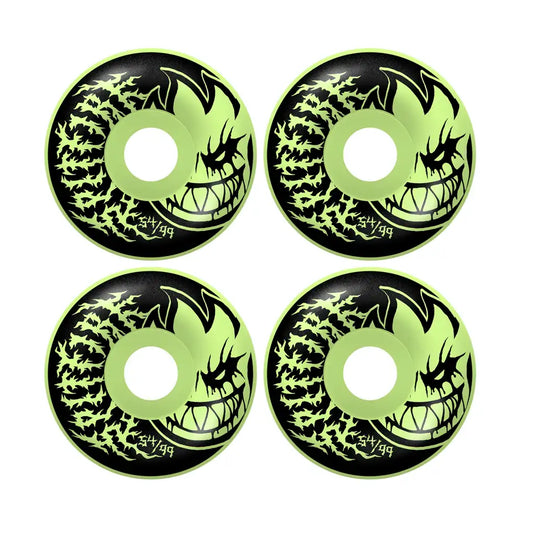 Spitfire Formula Four Deathmask II Radial Full 99A 54MM Skateboard Wheels Glow