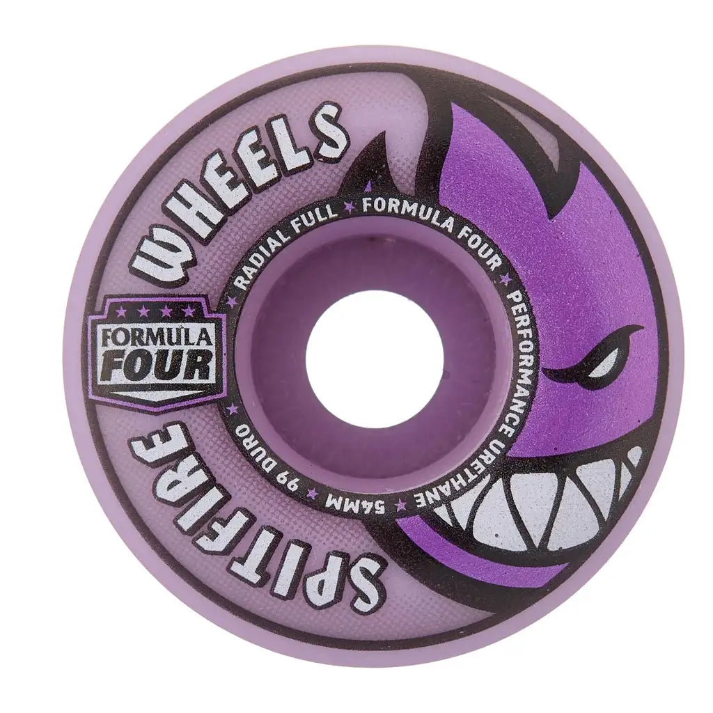 Spitfire Formula Four Radial Full Purple 54mm 99a Skateboard Wheels
