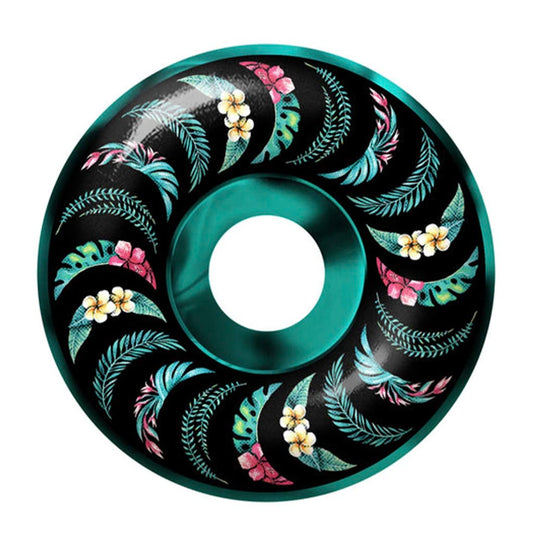Spitfire Formula Four Team Floral 99A 53MM Classic Skateboard Wheels Teal / Black Swirl