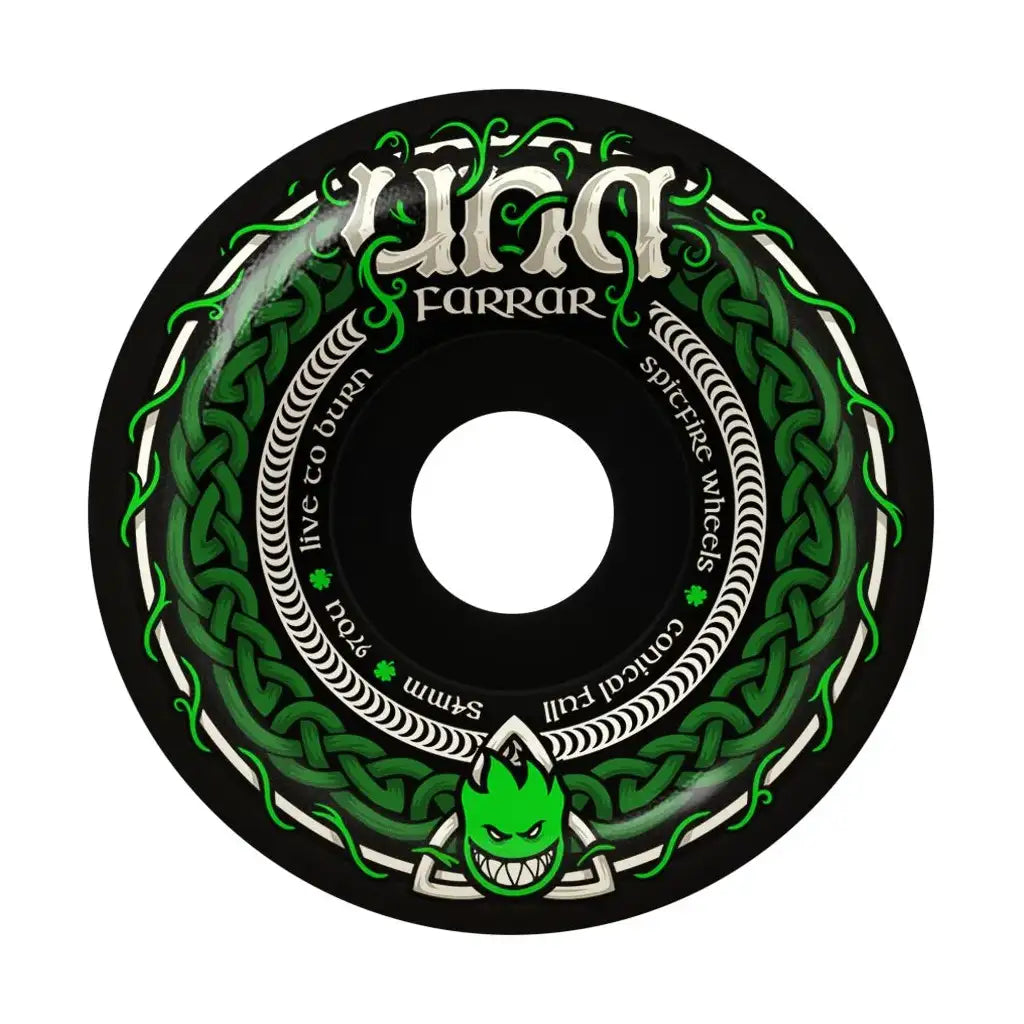Spitfire Formula Four Una Trinity 97D 54MM Conical Full Skateboard Wheels Blackout
