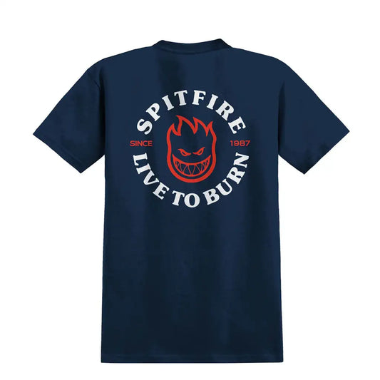 Live to Burn T-Shirt Navy 1
