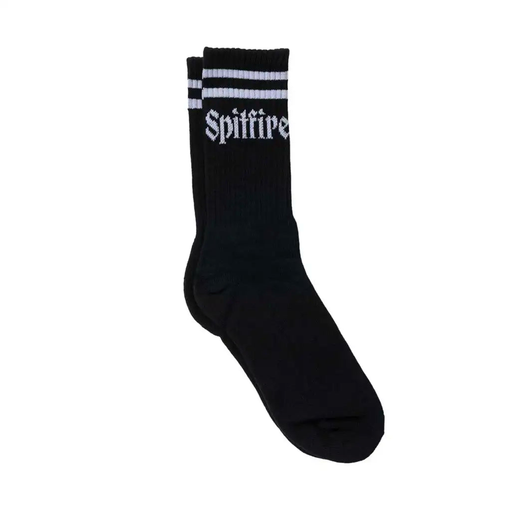 Spitfire Molotov Script Socks Black / White