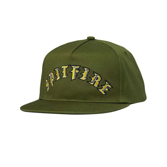 Spitfire Old Arch Snapback Hat Olive / Gold