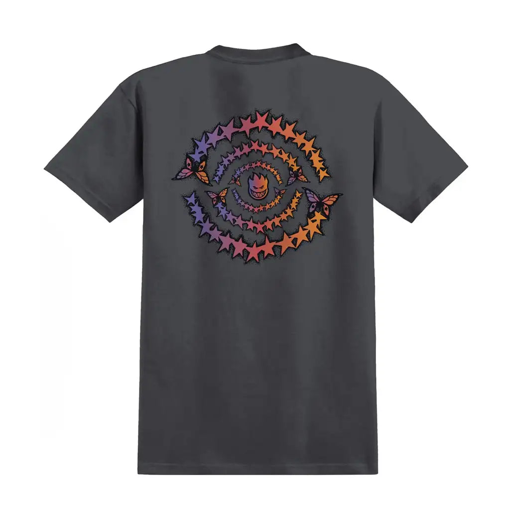 Spitfire Skate Like a Girl Evolution Swirl T-Shirt Charcoal 1
