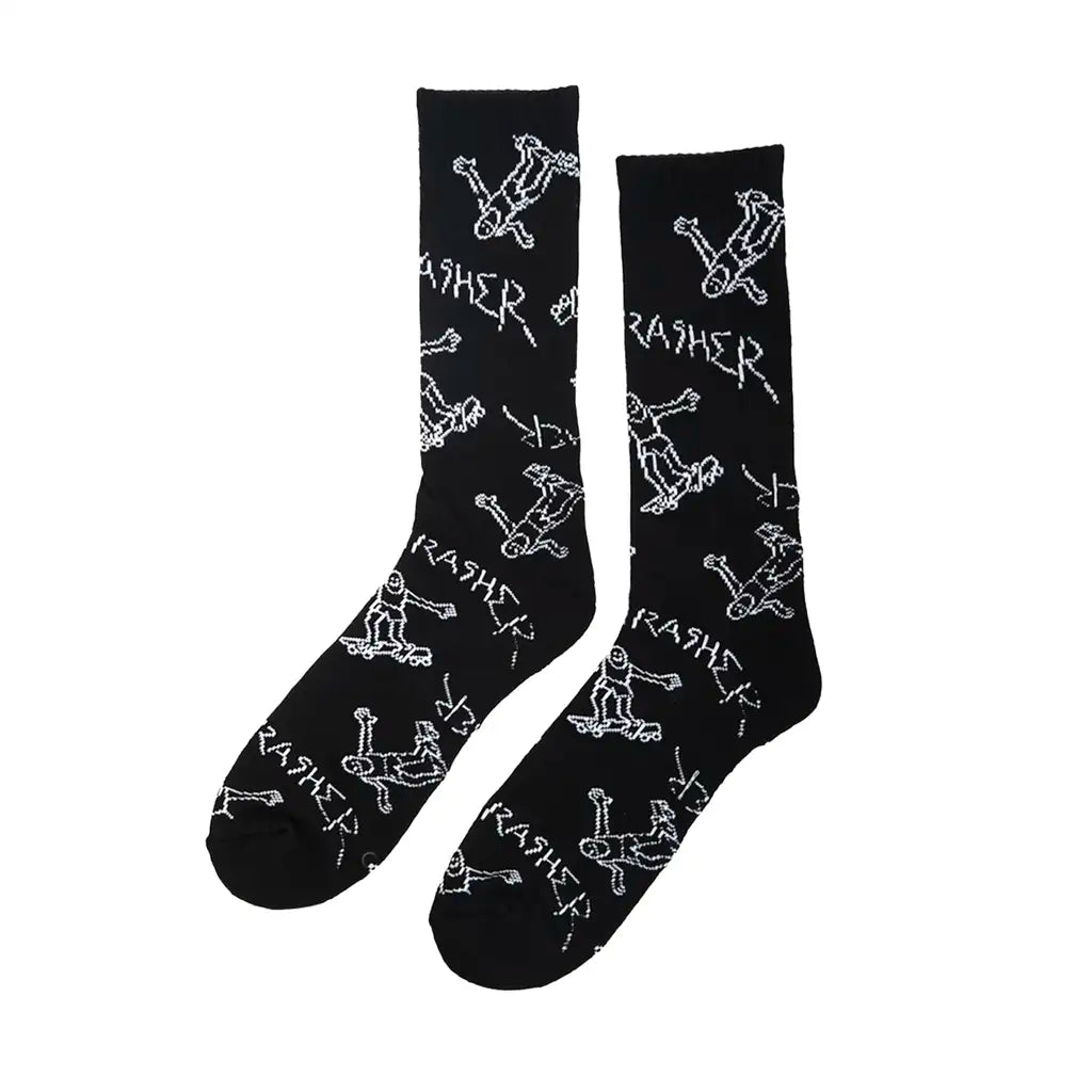 Thrasher Gonz Logo Socks Black / White