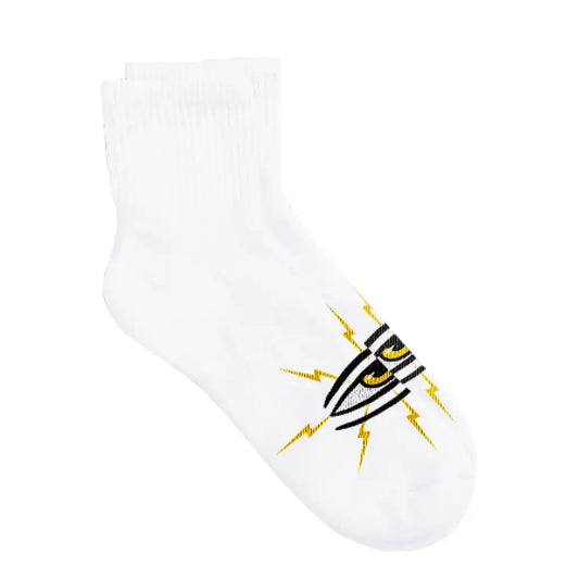 Toy Machine Lightning Eye Socks White