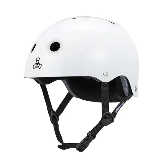 Certified Deep Cover Skateboard Helmet Gloss White S/M