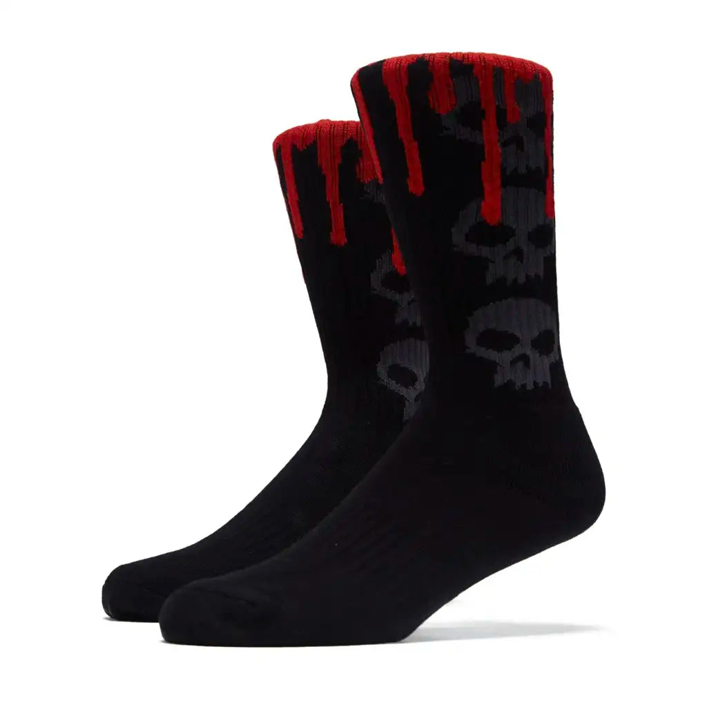 Zero 3 Skull Blood Socks Black / Black