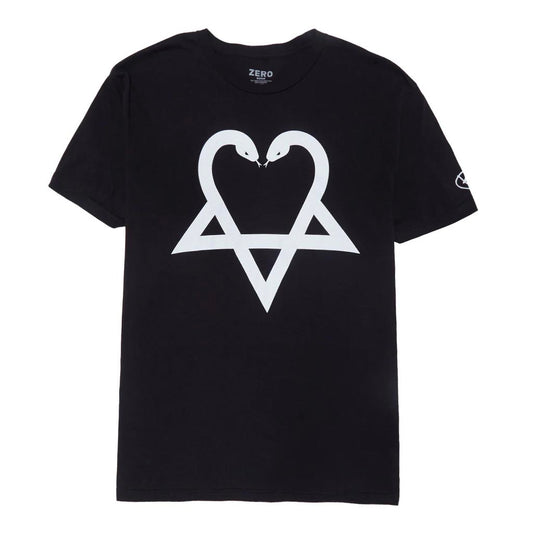 Zero Bam Snake-A-Gram Heart T-Shirt Black
